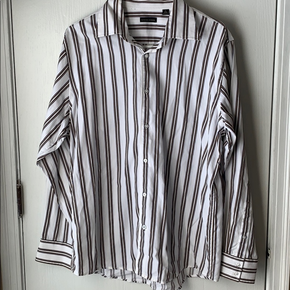 Striped Button Up Dress Shirt